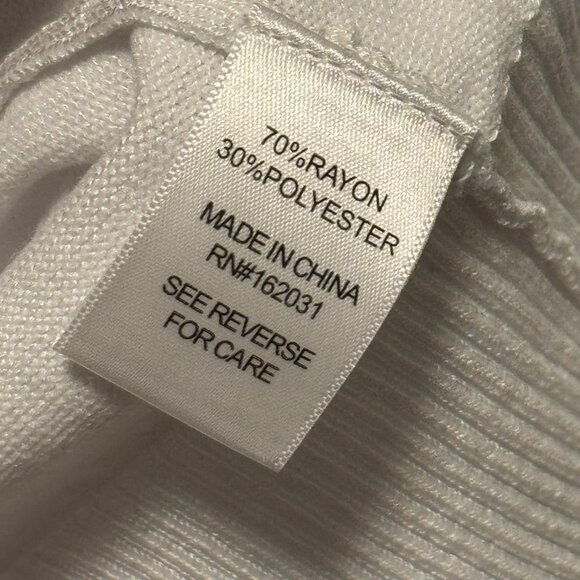 Tint & Shadow Womens V-Neck Cardigan Sz 3X White sweater - Picture 4 of 12